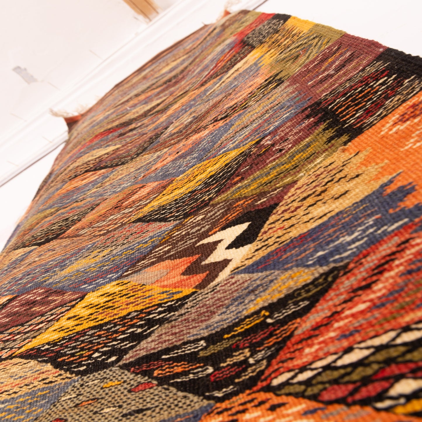 Moroccan Corridor Rug - Handwoven Runner - Tribal Mosaic Design