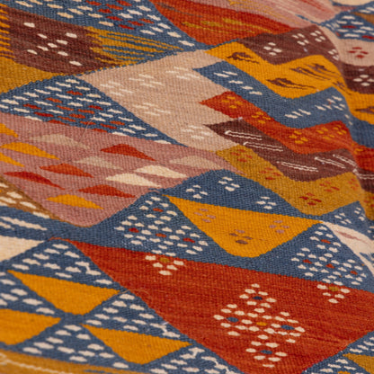 Handwoven Moroccan Akhnif Rug – Intricate Berber Wool & Cotton Carpet