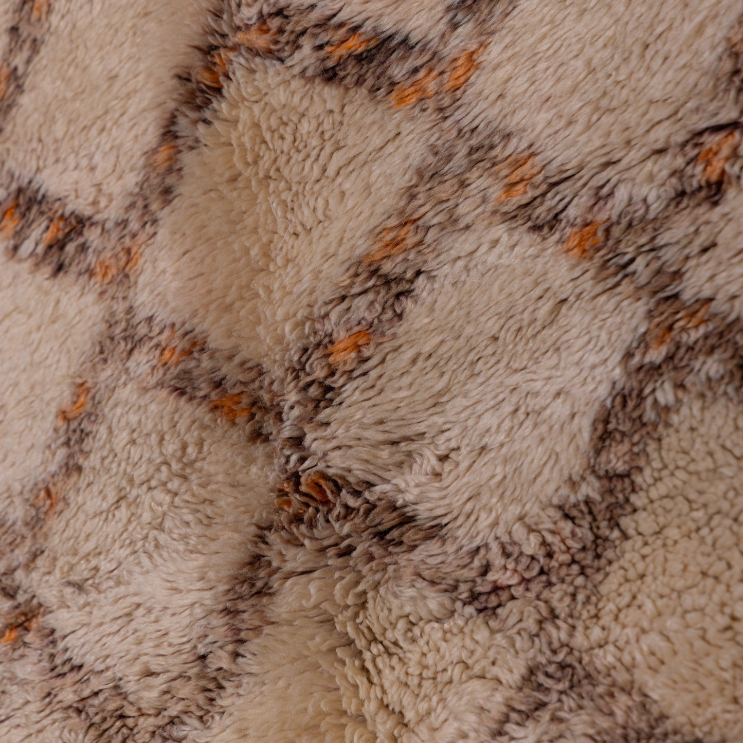 Vintage Moroccan Beni Ourain Rug | Handwoven Berber Wool Carpet | Timeless Tribal Elegance ; 12,14 ft / 6,56 ft