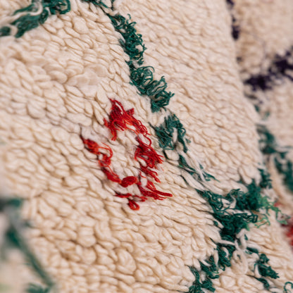 Handwoven Vintage Moroccan Boucherouite Rug – Vibrant Berber Wool & Cotton Carpet ; 10,01 ft  / 5,91 ft