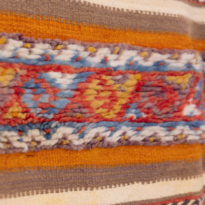 Handwoven Akhnif Berber Rug – Moroccan Tribal Flatweave ;  6,89 ft / 3,28 ft