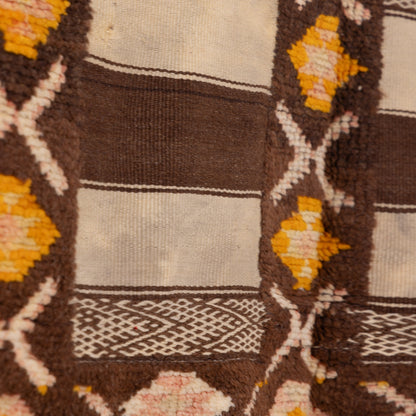 Handwoven Moroccan Akhnif Rug – Authentic Berber Wool & Cotton Tapestry ; 5,09 ft / 2,95 ft