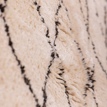 Authentic Moroccan Beni Ourain Rug – Handwoven Berber Wool Carpet ; 12,80 ft / 6,40 ft