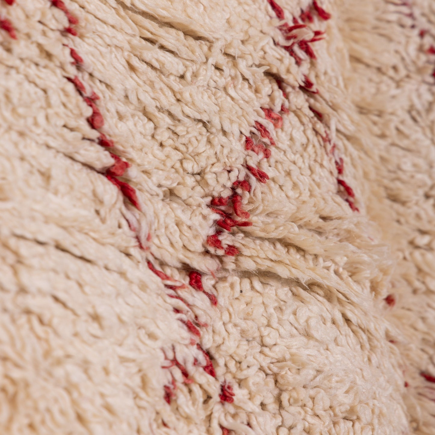 Vintage Moroccan Berber Rug – Handwoven Wool Carpet with Red Diamond Patterns ; 11,98 ft / 6,23 ft