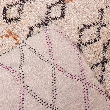 Vintage Moroccan Wool Rug – Authentic Handwoven Beni Ourain Berber Carpet ; 10,66 ft  / 6,07 ft