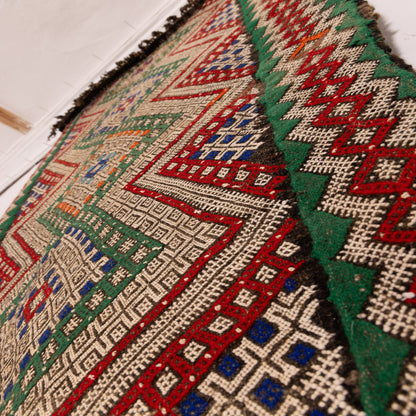 Handmade Moroccan Corridor Runner - Zigzag Tribal Design - 100% Wool