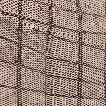 Handwoven Moroccan Akhnif Rug – Minimalist Black & Ivory Berber Wool Rug ; 6,23 ft /  3,12 ft