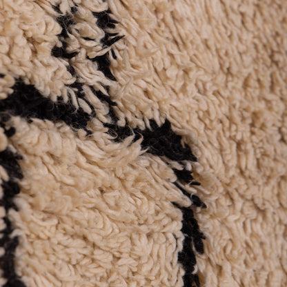 Authentic Handwoven Moroccan Beni Ourain Rug – Geometric Berber Wool Carpet ;  15,09 ft / 6,56 ft