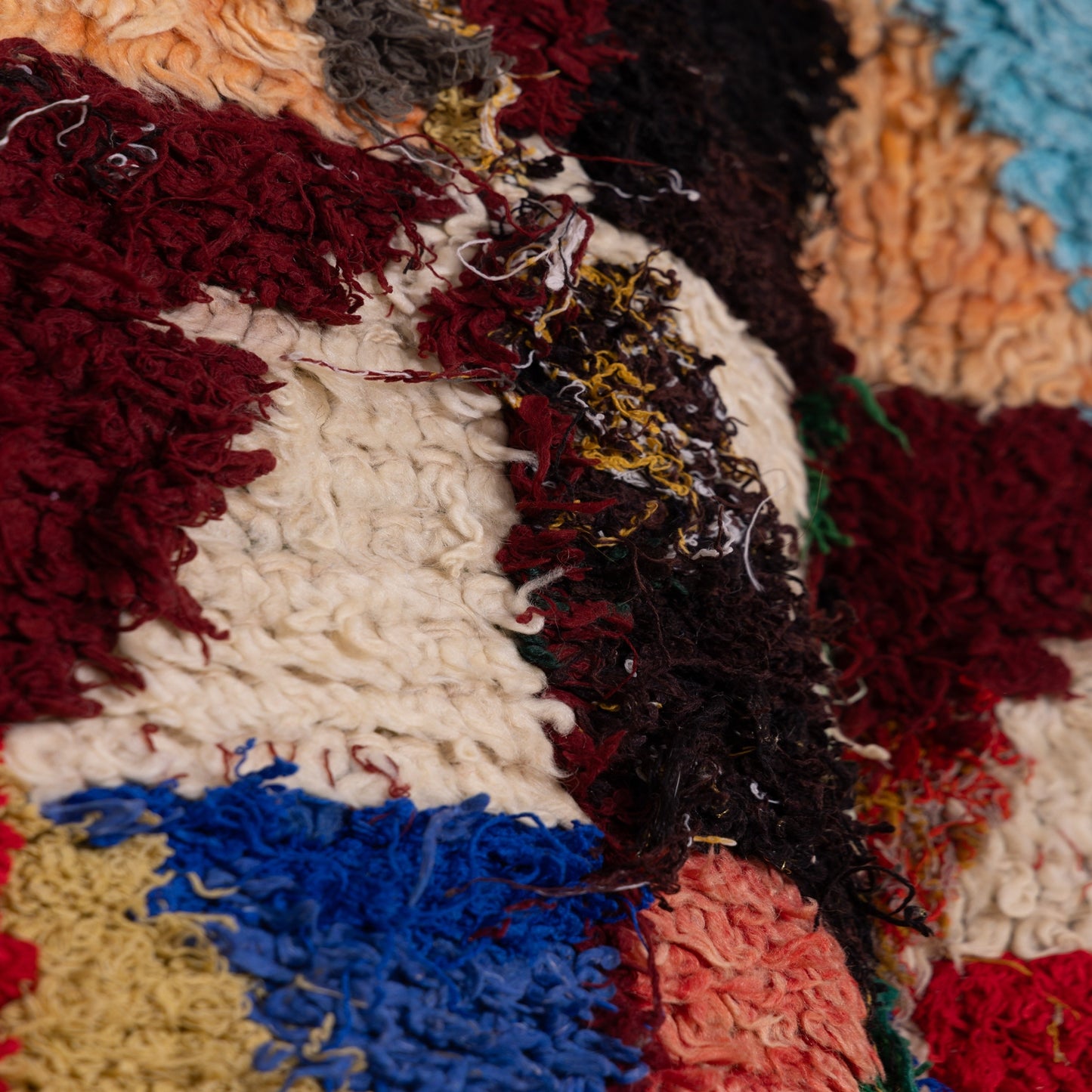 Mountain Prism” – Vintage Moroccan azilale Rug with Kaleidoscopic Triangles