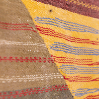 Authentic Moroccan Akhnif Rug – Geometric Tribal Masterpiece ; 4,10 ft / 3,44 ft