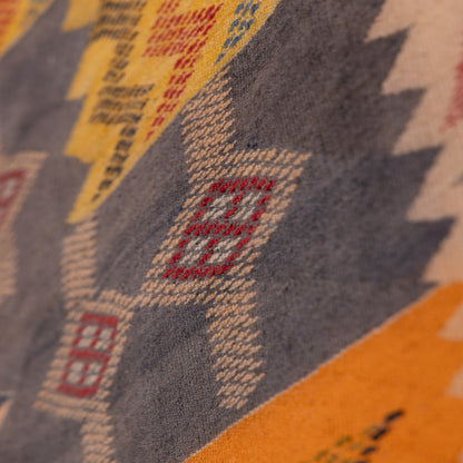 Handwoven Moroccan Akhnif Rug – Vibrant Berber Geometric Wool & Cotton Carpet