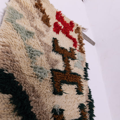 Vintage Azilal Berber Rug - Abstract Tribal Moroccan Wool Runner - Boho Wall Hanging