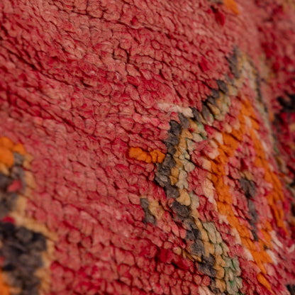 Vintage Moroccan Berber Rug – Handmade Boucherouite Tribal Carpet – Authentic Boho Chic Wool Rug