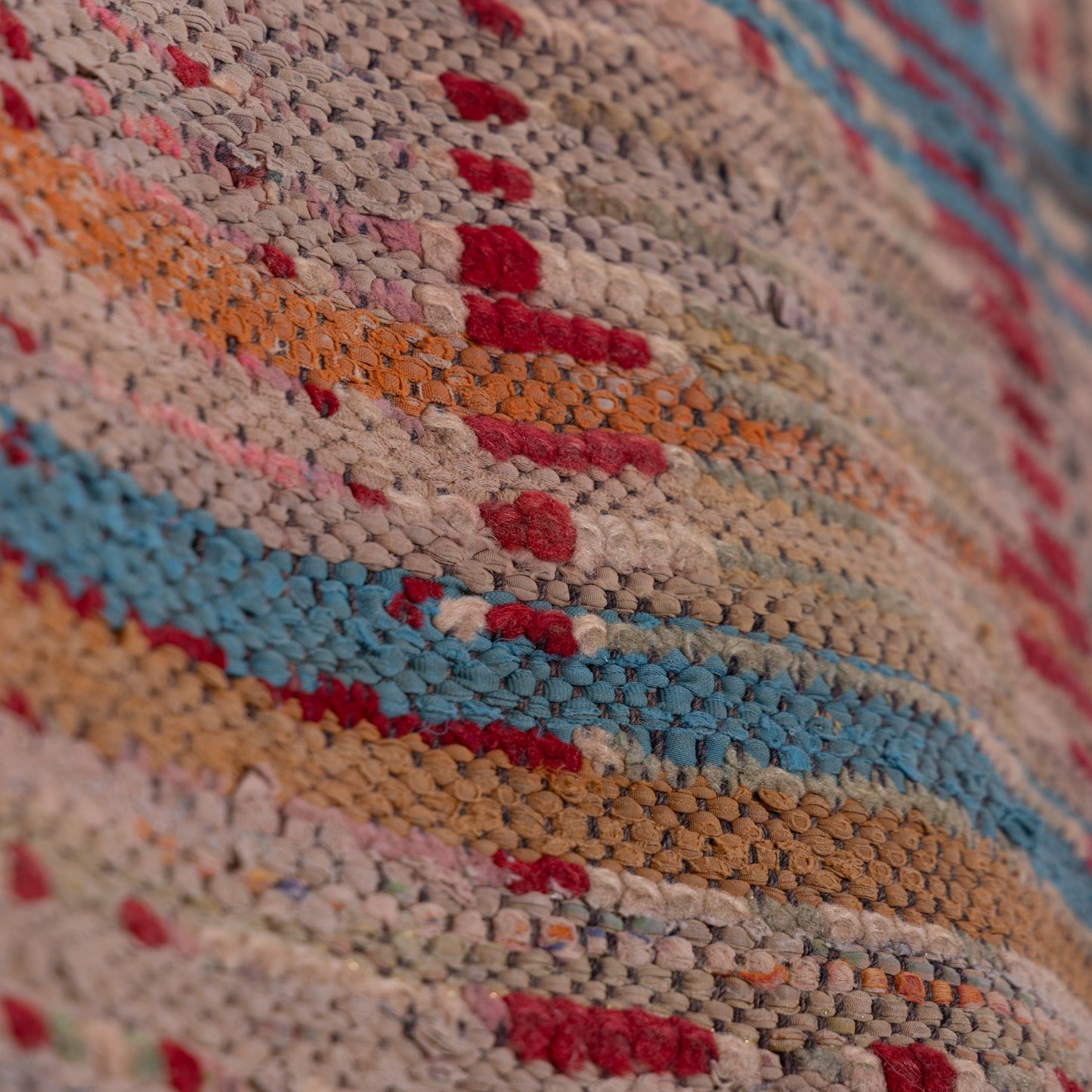 Vintage Moroccan Berber Rug – Handwoven Wool Carpet with Geometric & Floral Tribal Motifs