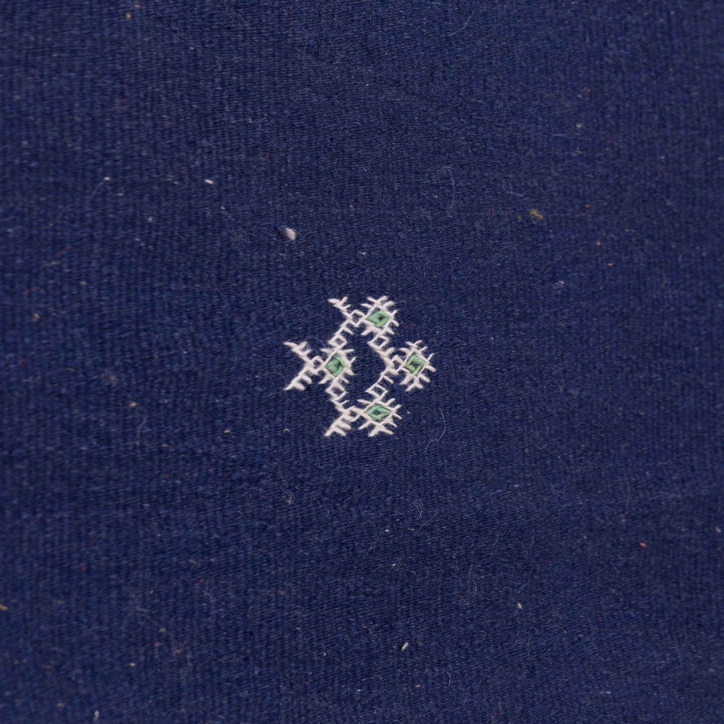 Handwoven Moroccan Akhnif Rug – Midnight Blue Berber Wool Carpet ; 10,17 ft / 6,40 ft