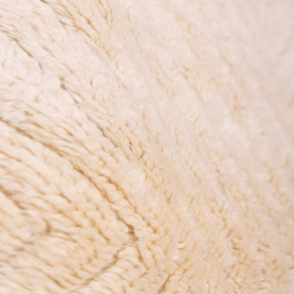 Handmade Mrirt Rug – 100% Wool Moroccan Berber Carpet – Cream Textured Geometric Wool Rug – Luxury Minimalist & Modern Home Decor