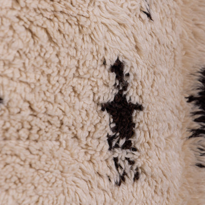 Handwoven Moroccan Beni Ourain Rug – Unique Tribal & Diamond Design – Authentic Wool Berber Carpet – Bohemian & Ethnic Home Decor ;  9,35 ft / 6,23 ft