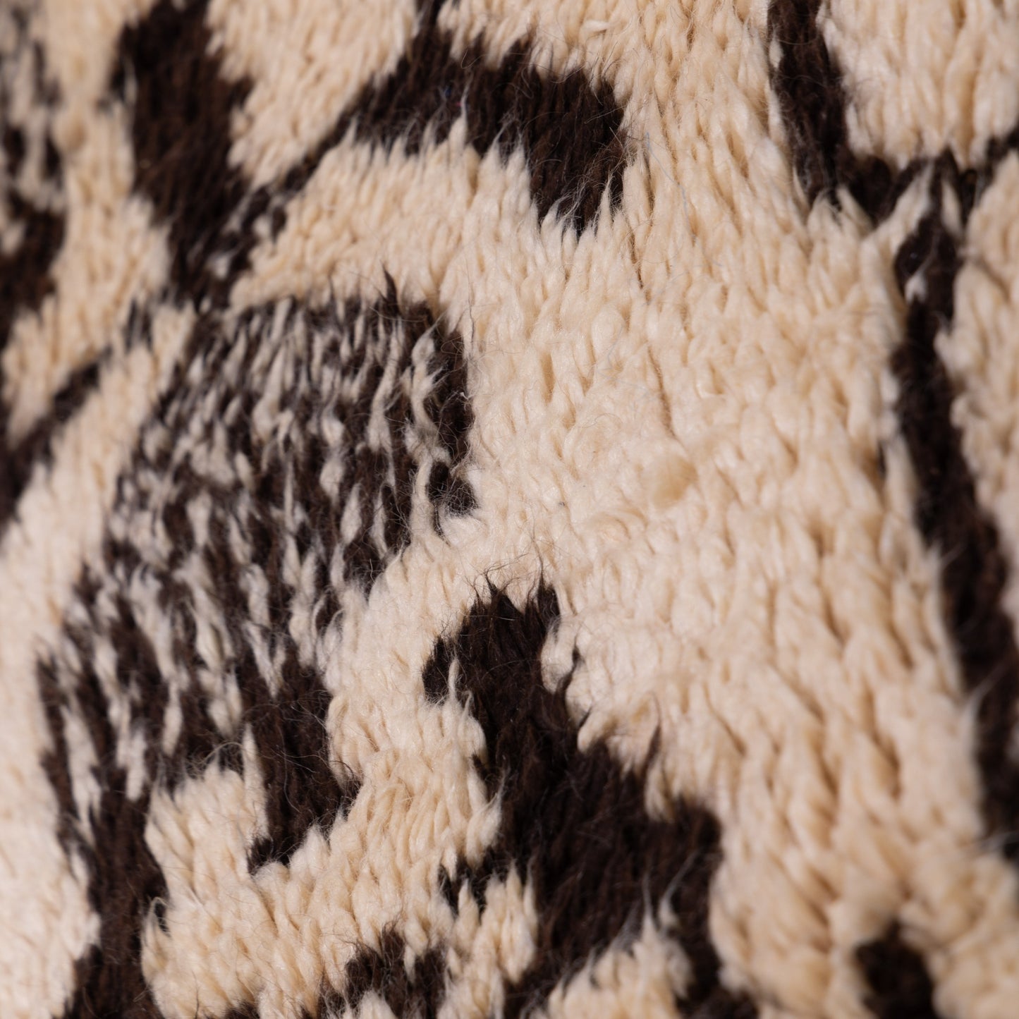 Palm Mirage” – Vintage Beni Ourain Rug with Abstract Pod Motif