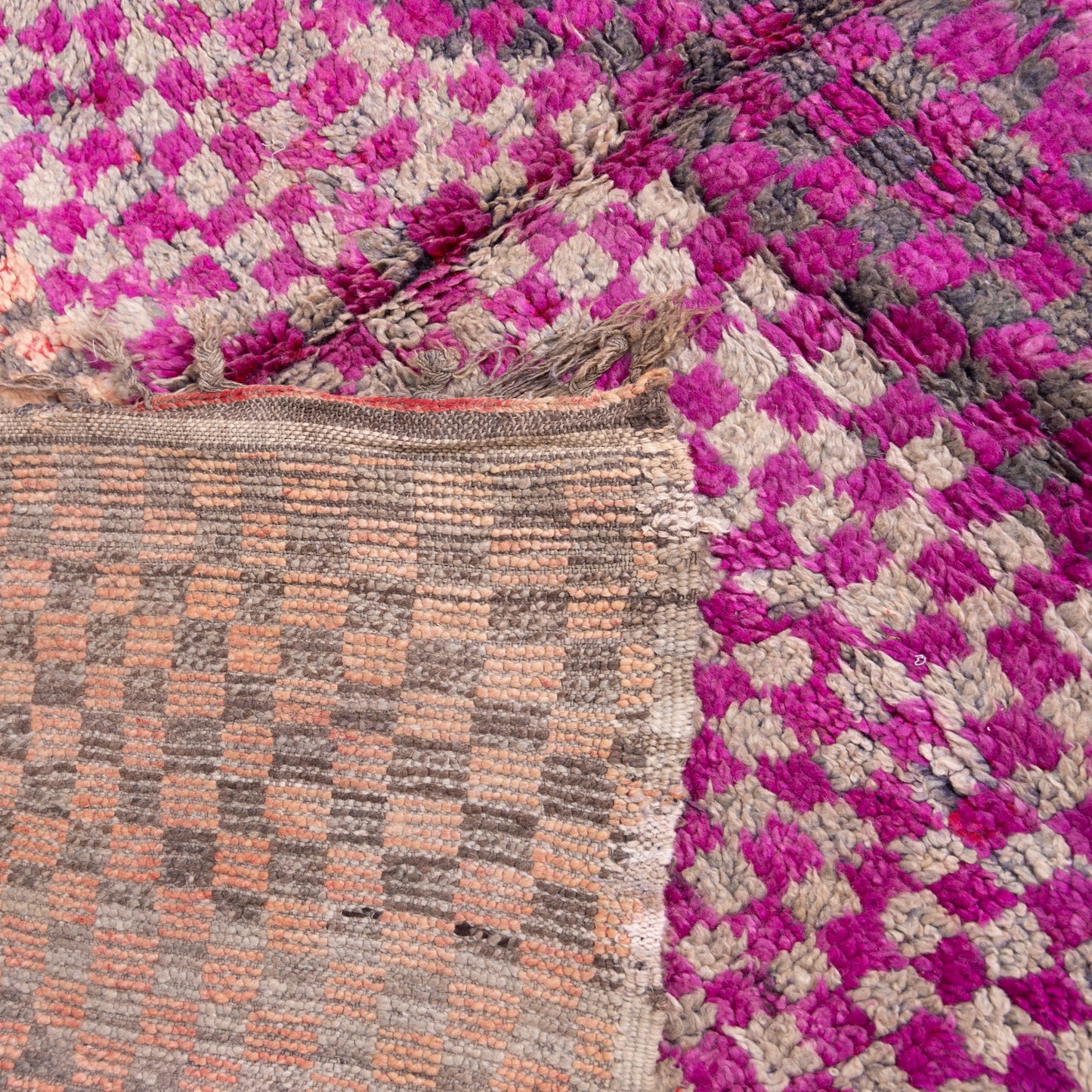 Vintage Moroccan Talsint Rug | Handwoven Wool Checkerboard Carpet ; 10,17 ft / 6,23 ft