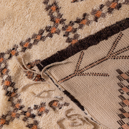 Handwoven Vintage Moroccan Berber Rug – Intricate Geometric & Tribal Design ;  13,94 ft  /  6,89 ft