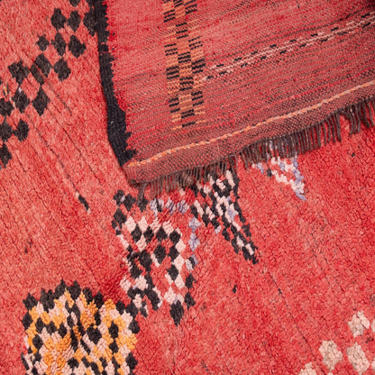 Vintage Rehamna Moroccan Rug – Handwoven Wool & Goat Wool Tribal Carpet ; 8,53 ft / 4,92 ft