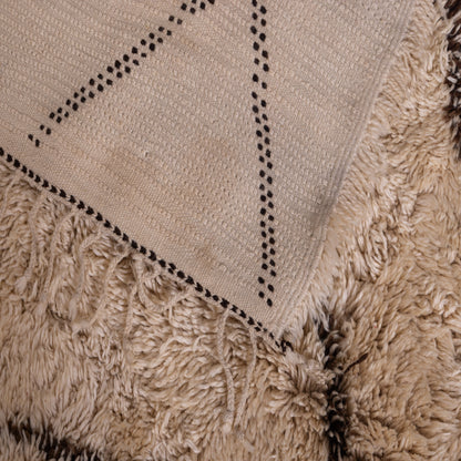 Handwoven Moroccan Beni Ourain Rug – Authentic Berber Wool Carpet ;  12,80 ft  /6,89 ft
