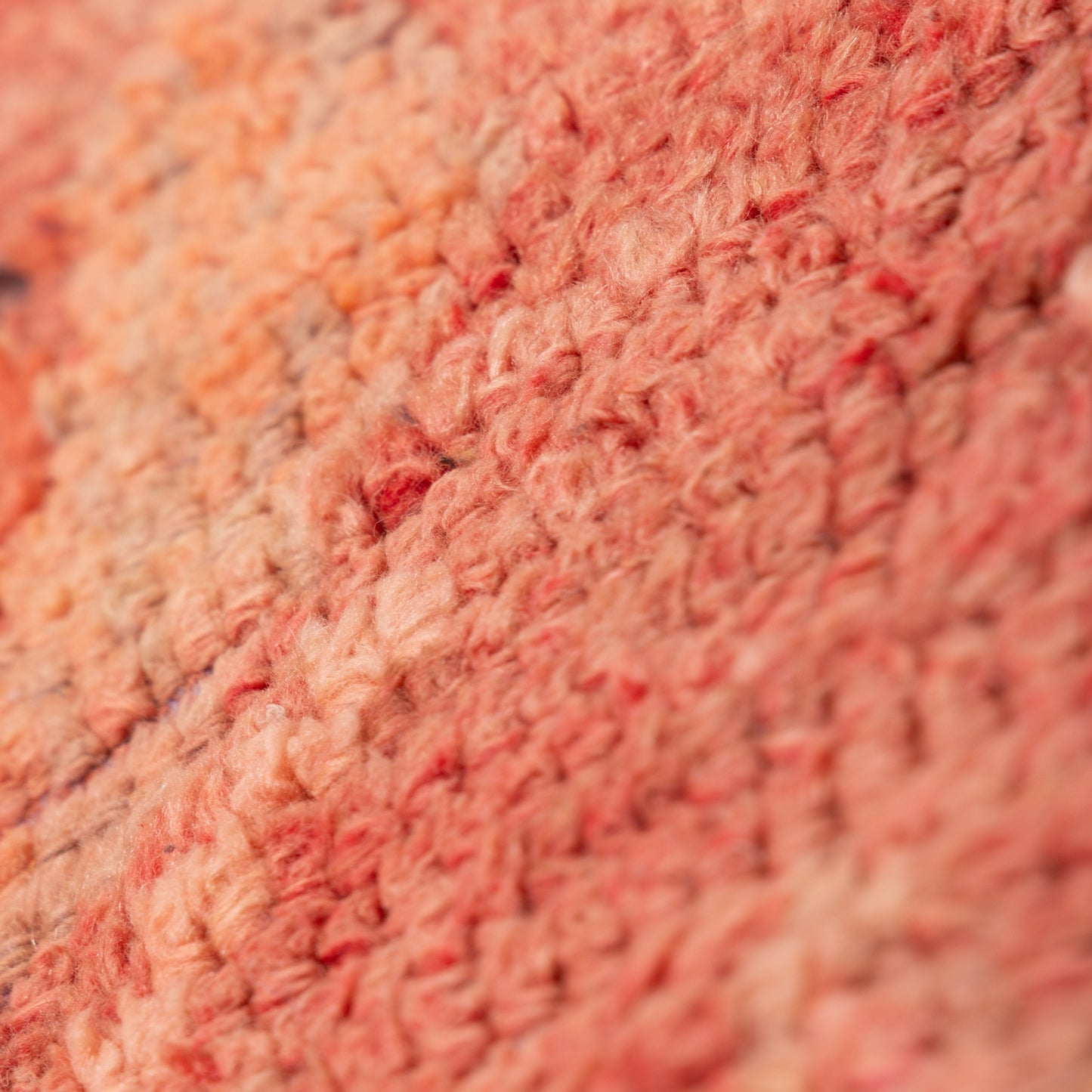 Vintage Moroccan Handwoven Runner Rug - Red with Geometric & Human Symbol Patterns - Wool & Cotton - 80% Wool 20% Cotton