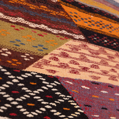 Handwoven Moroccan Akhnif Rug – A Bohemian Masterpiece ; 4,76 ft / 3,44 ft