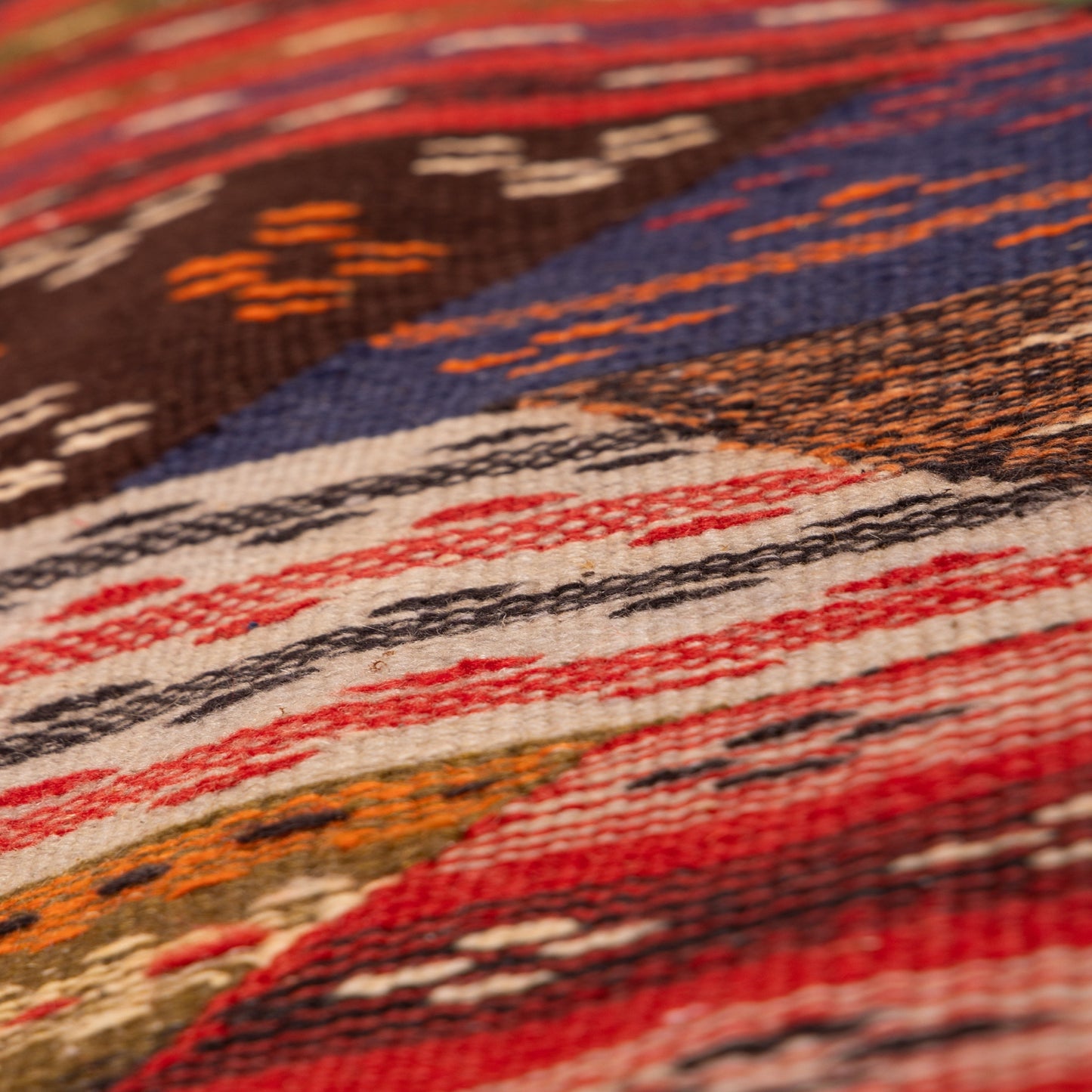 Moroccan Corridor Rug - Handwoven Runner - Chevron Patchwork Style