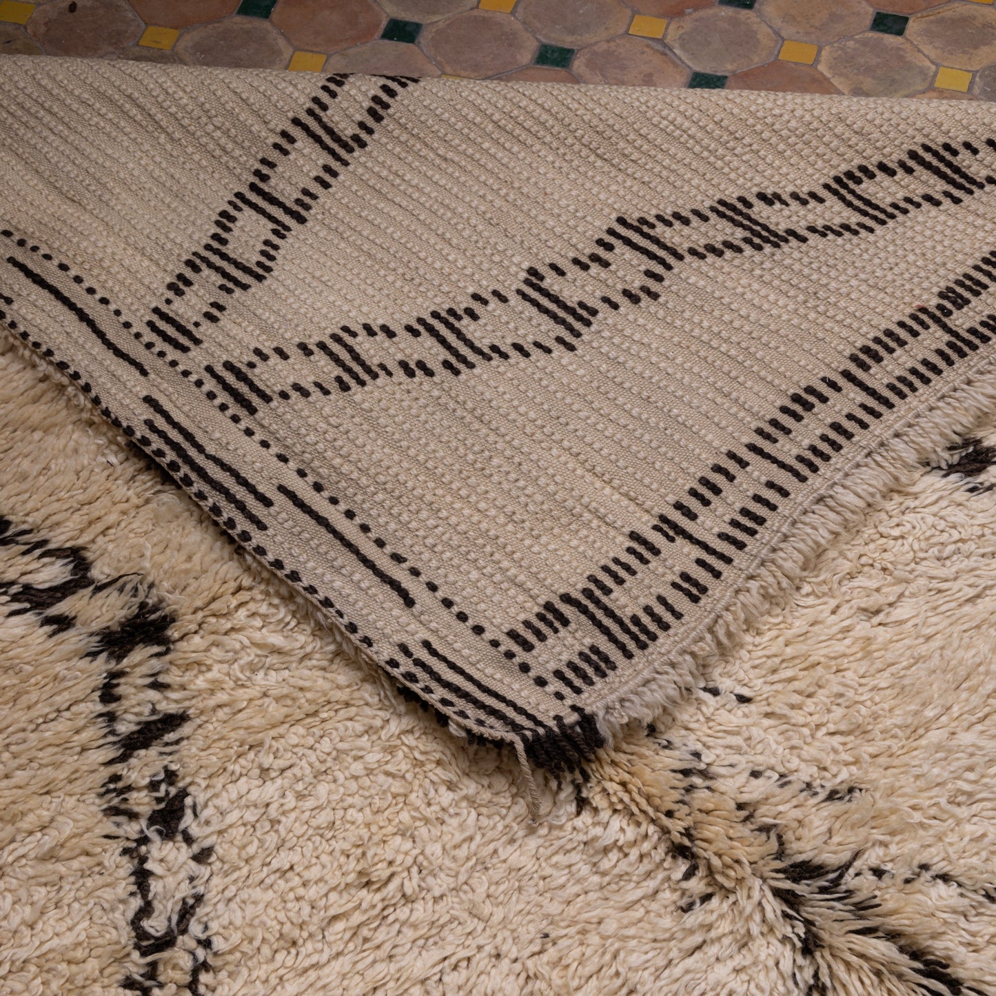 Authentic Handmade Moroccan Berber Rug | Vintage Beni Ourain Wool Rug | Large Bohemian Area Rug | Soft & Luxurious Tribal Carpet ;  11,65 ft / 6,23 ft