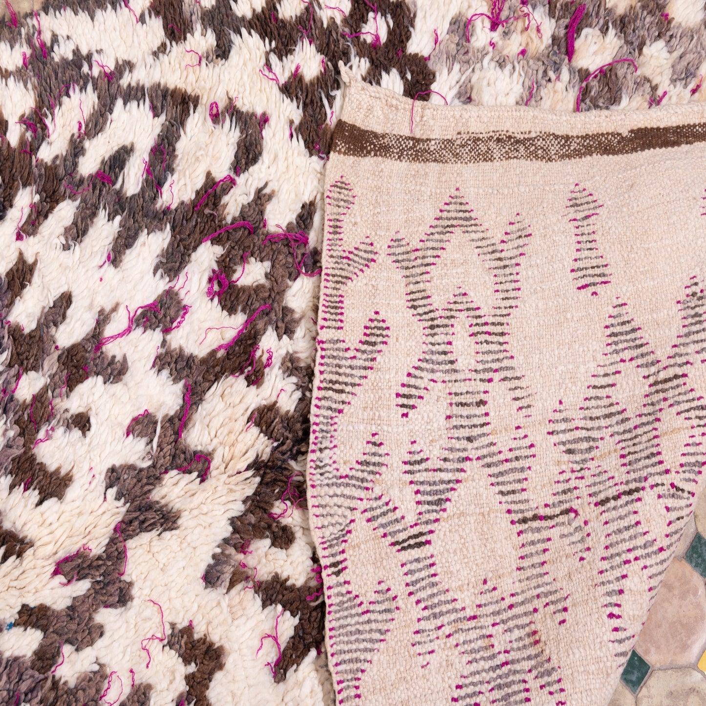 Vintage Moroccan Talsint Rug | Handwoven Wool Berber Carpet ; 8,04 ft / 4,43 ft