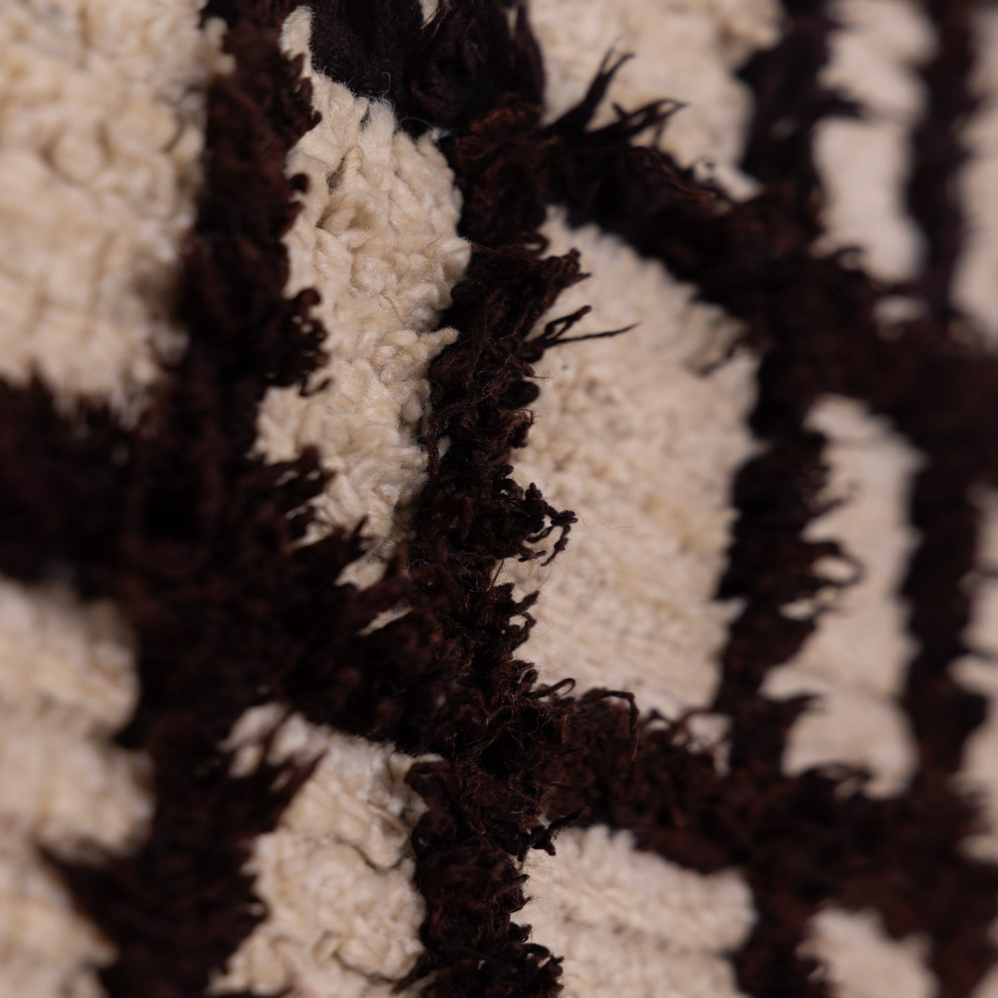 Moroccan Azilal Wool Rug with Blue Accent - Handwoven Checkered Vintage Berber Runner