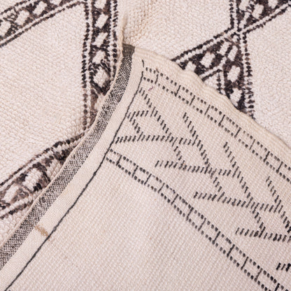 Handmade Moroccan Beni Ourain Rug – Authentic Wool Berber Carpet – Geometric Diamond Design – Minimalist & Boho Home Decor ; 9,19 ft / 5,91 ft