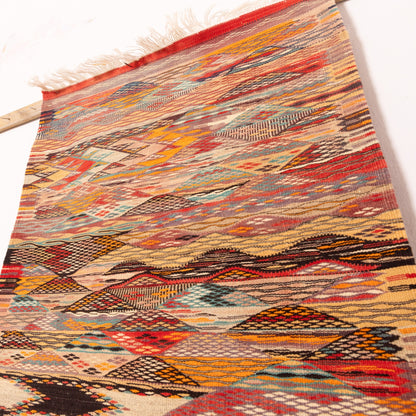 Moroccan Corridor Rug - Handwoven Runner - Tribal Mosaic Design