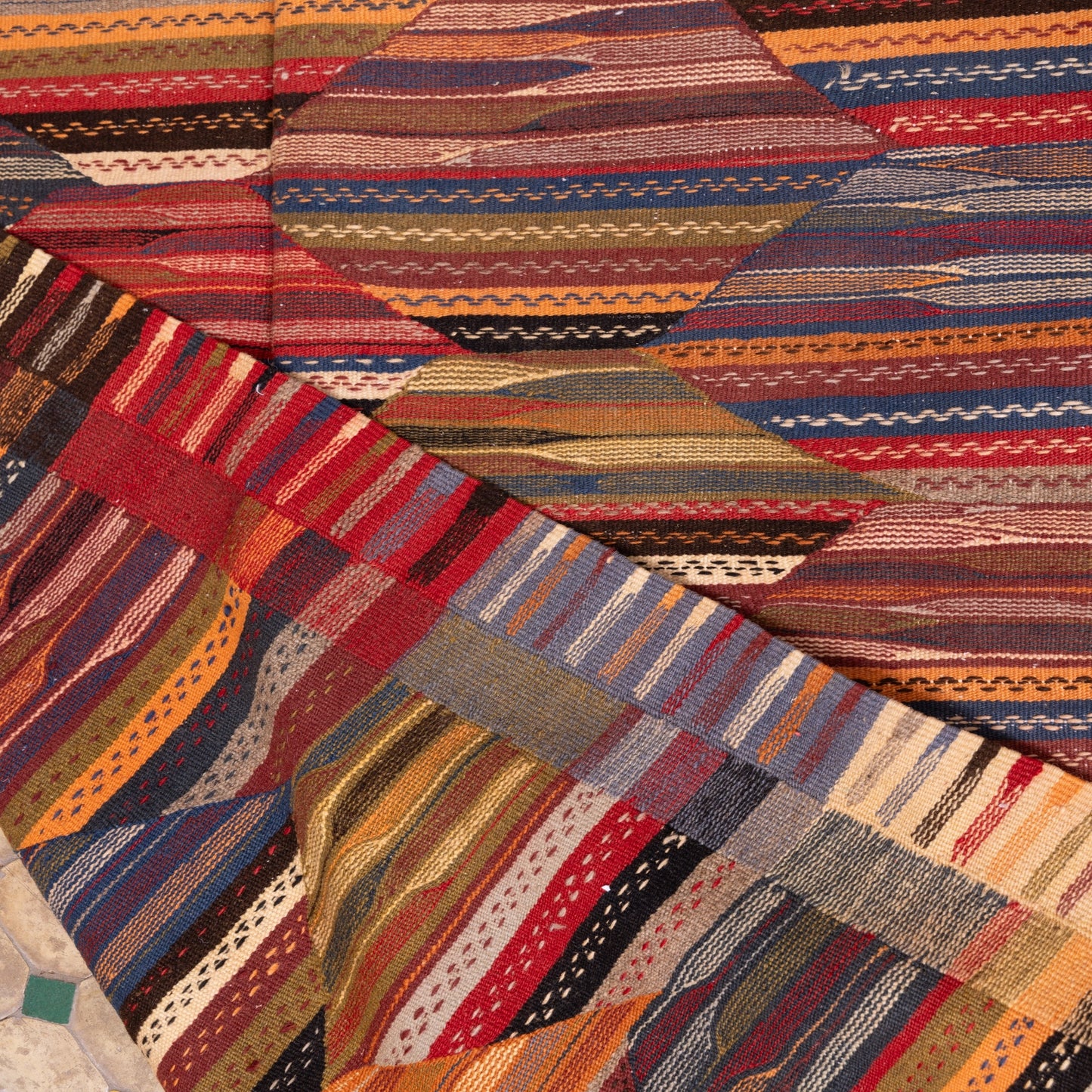 Handmade Moroccan Akhnif Rug – Authentic Berber Wool Carpet ; 4,92 ft / 3,61 ft