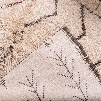 Handwoven Moroccan Beni Ourain Rug | Authentic Wool Berber Carpet | Tribal Minimalist Décor ; 10,17 ft / 6,56 ft