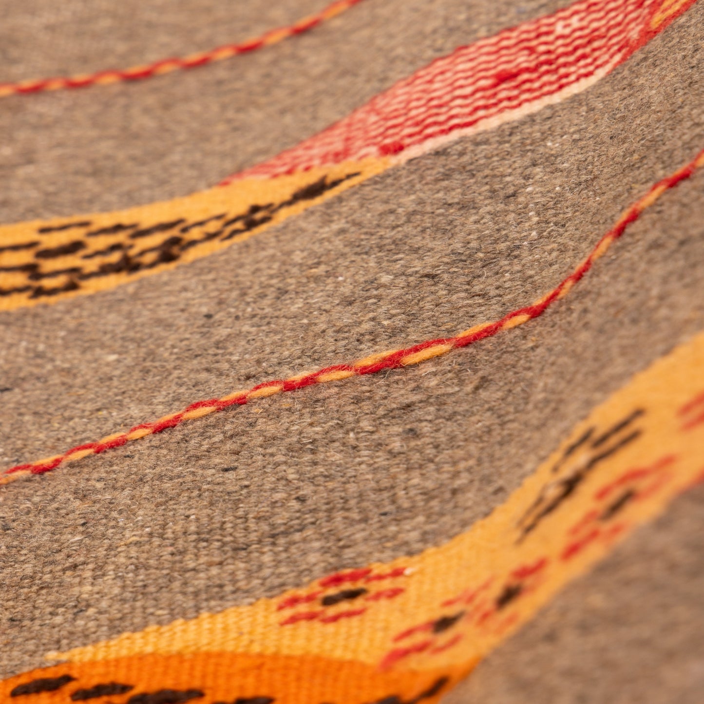 Moroccan Corridor Rug - Handwoven Runner - Earth Tones with Dune Motif