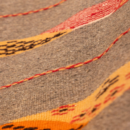Moroccan Corridor Rug - Handwoven Runner - Earth Tones with Dune Motif