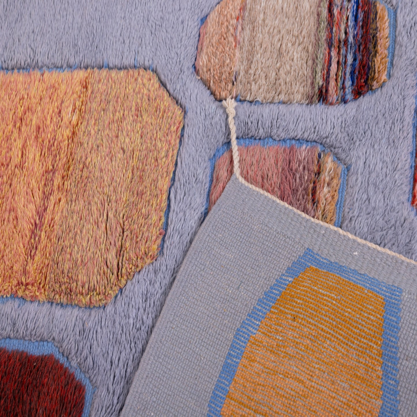 Handwoven Moroccan Mrirt Wool Rug – Modern Geometric Design in Earthy & Grey Tones