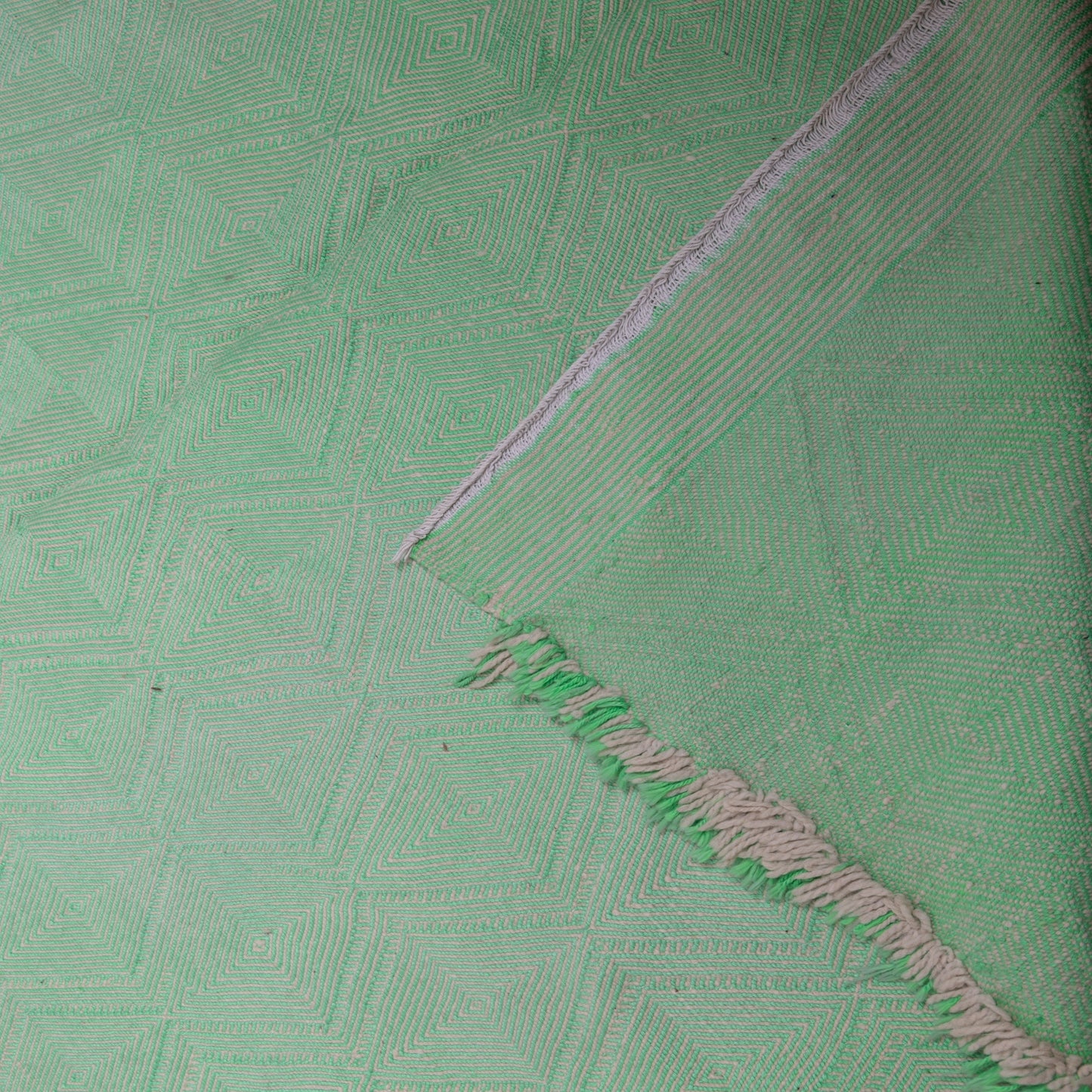 Handwoven Moroccan Akhnif Rug – Artisan Wool & Cotton Carpet ; 9,84 ft / 6,56 ft