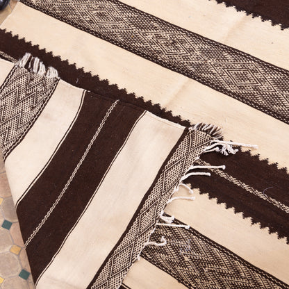 Handwoven Moroccan Akhnif Rug – Authentic Berber Wool Carpet ; 11,48 ft / 4,59 ft