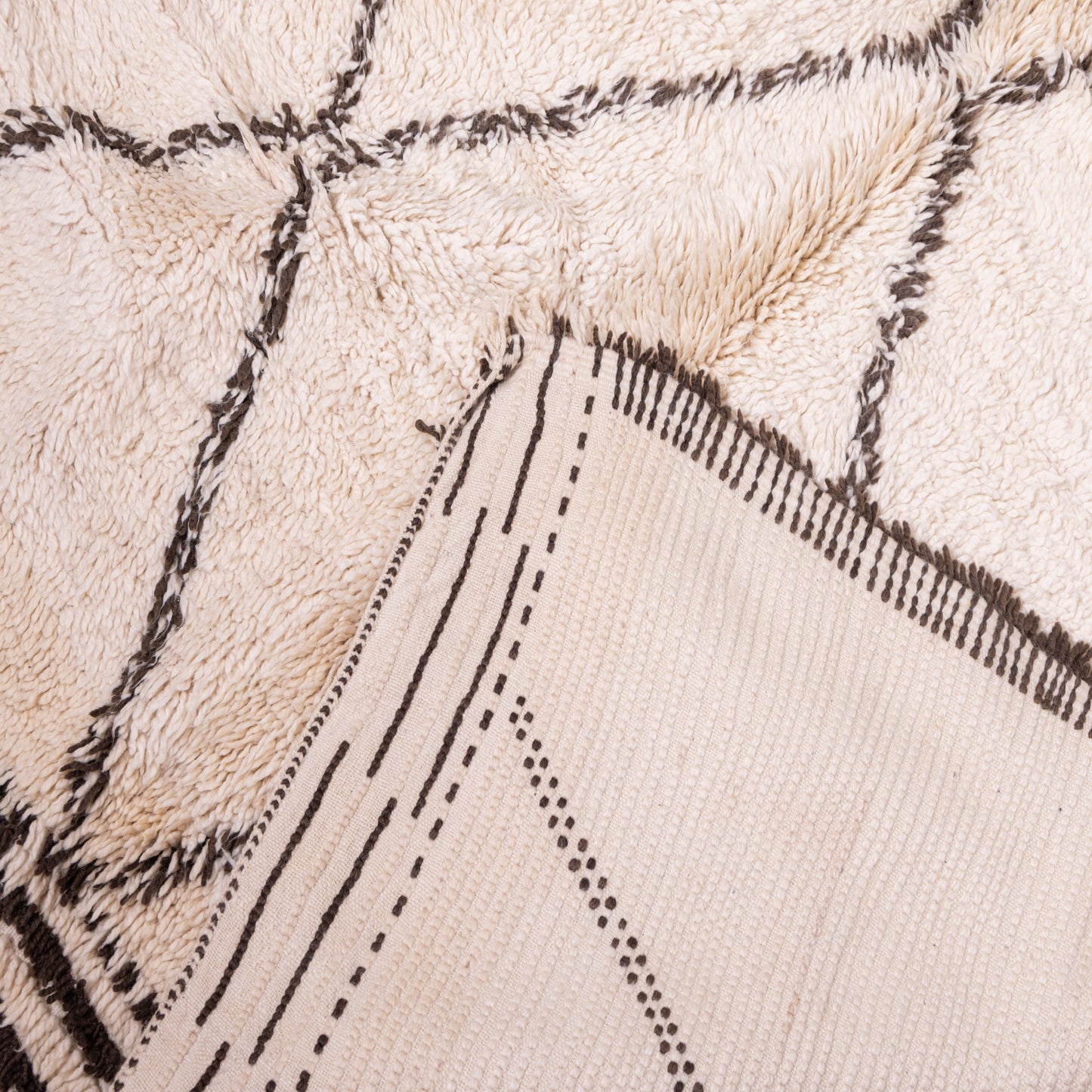 Authentic Moroccan Beni Ourain Wool Rug – Handwoven Berber Carpet ; 9,68 ft  / 6,07 ft