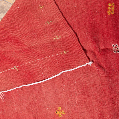 Handwoven Moroccan Akhnif Rug – Elegant Berber Wool & Cotton Carpet
