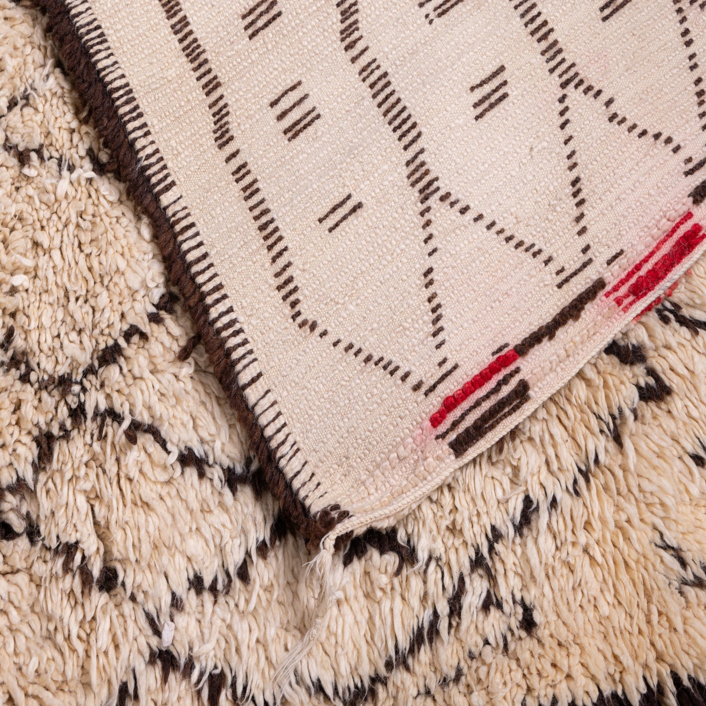 Handmade Beni Ourain Rug – Authentic Moroccan Wool Carpet – Tribal Berber Design – Soft & Plush Area Rug – Bohemian & Minimalist Home Decor ; 11,15 ft / 5,91 ft