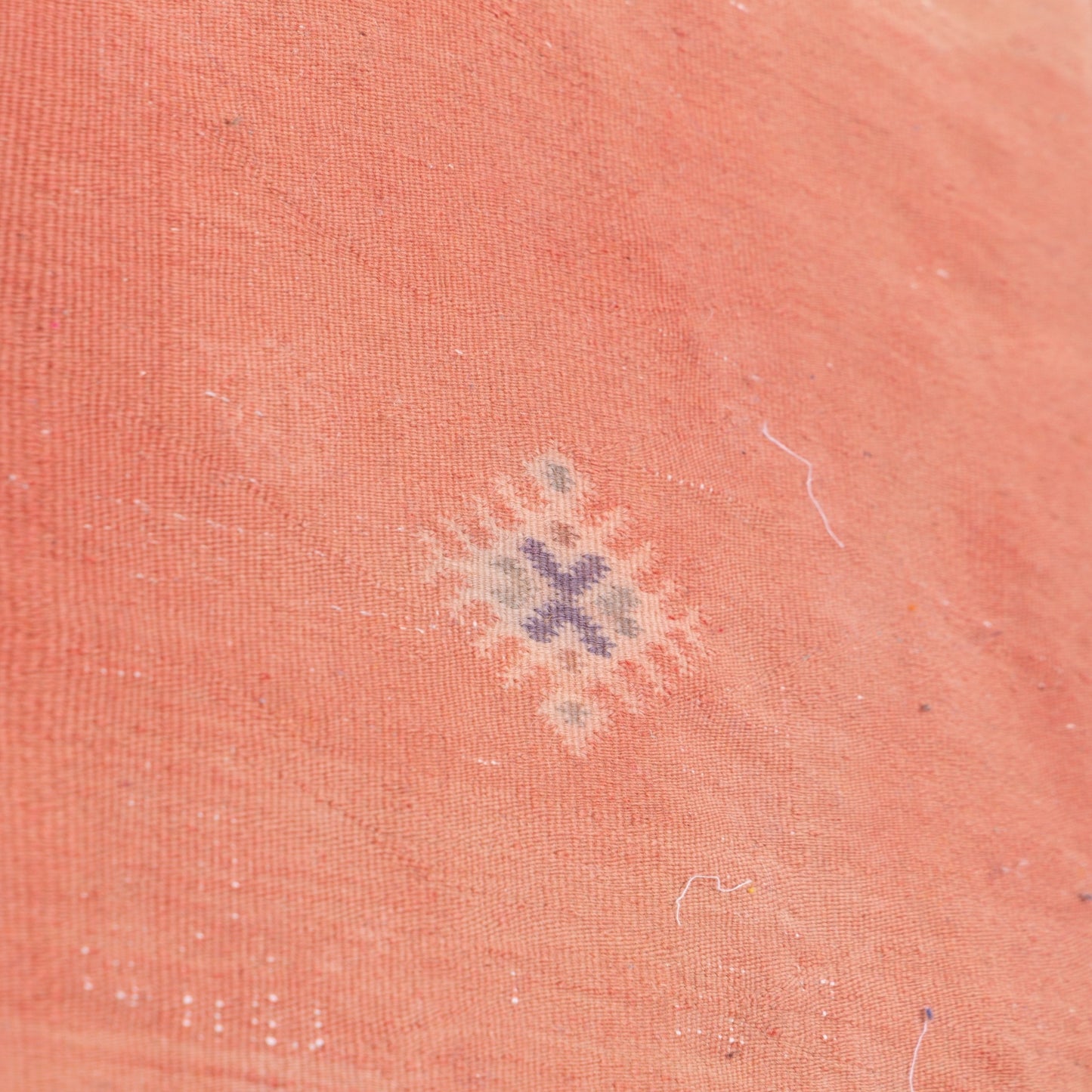 Handwoven Moroccan Akhnif Rug – Burnt Orange Wool & Cotton Berber Carpet ; 10,01 ft / 6,40 ft