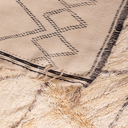 Handwoven Moroccan Berber Rug – Vintage Wool Carpet with Unique Tribal Geometric Patterns ; 12,63 ft / 6,07 ft