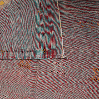 Handwoven Moroccan Akhnif Rug – Earthy Toned Berber Wool & Cotton Carpet