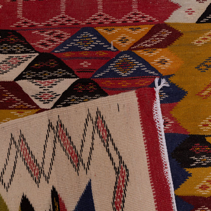 Handwoven Moroccan Akhnif Rug – Intricate Berber Wool & Cotton Carpet