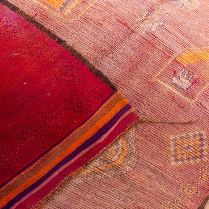 Vintage Moroccan Rehamna Rug – Handwoven Berber Tribal Beauty ; 11,98 ft / 4,76