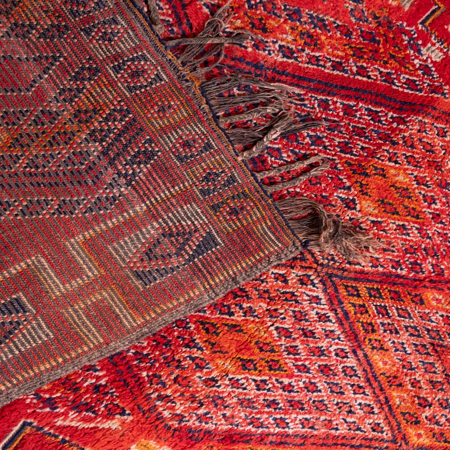 Authentic Vintage Moroccan Beni Mguild Rug – Handwoven Berber Wool Carpet